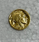 Beautiful Golden Plated and Rainbow Toning 1935 S or D? BUFFALO NICKEL 5¢