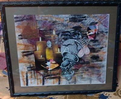 Vintage Large Surreal Collage In The Style Of Linder Sterling Art Decor 