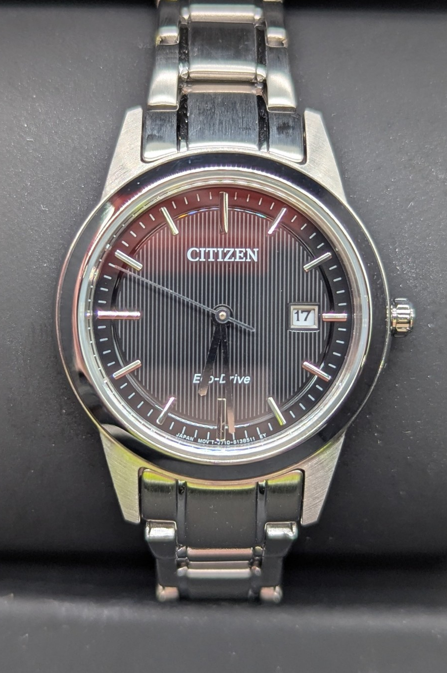 Citizen FE1081 59E Eco Drive Watch Black Dial Stainless Steel Bracelet - Boxed