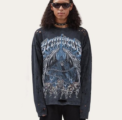 NWOT [Unisex] Drop Dead Hellhounds Longsleeve Top Size M *FITS UP TO A SZ L/16*