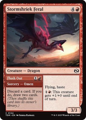 Stormshriek Feral [TDM - 124] Common NM Tarkir: Dragonstorm MTG