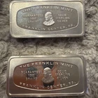 The Franklin Mint N.J. Bank 1000 Grains Solid Sterling Silver Bar