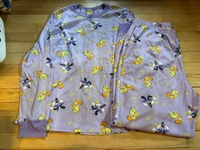 Warner Bros Vintage Y2K Sylvester Tweety Bird Pajama Set looney tunes XL purple