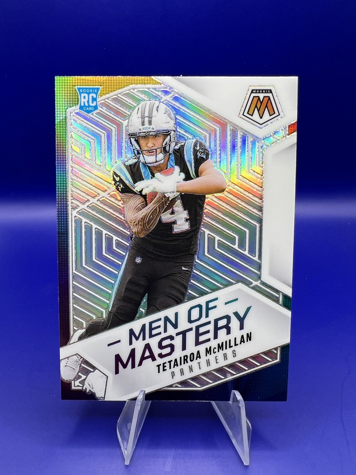 2025 Panini Mosaic Tetairoa McMillan Rookie Men of Mastery Silver Prizm #19