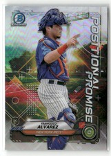 2021 Bowman #POS-FA Francisco Alvarez Chrome Positional Promise RC METS