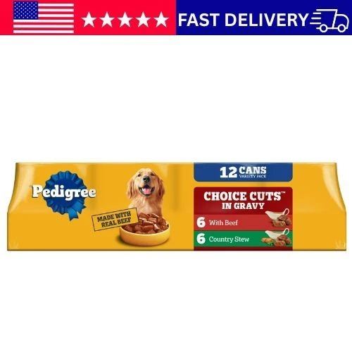 Pedigree Choice Cuts Beef Wet Dog Food 13.2oz 12 Pack Adult