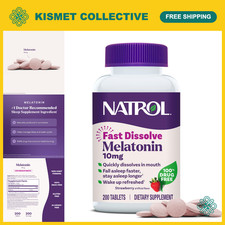 Melatonin 10mg Fast Dissolve Strawberry Tablets - 200 Count Sleep Aid Supplement