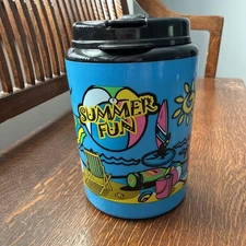 Betras USA Vintage 52 oz Giant Travel Mug Summer Fun Neon Blue 90s Vibe
