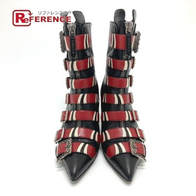 Womens GUCCI GUCCI 452915 king snake Dionysus boots leather shoes women s red bl