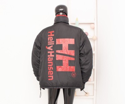 Helly Hansen Reversible Down Red/Black Jacket  Puffer Bomber Vintage 90s Mens XL