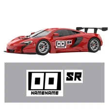 Custom SCCA Car Number Class Decal Sticker Magnet Glossy Matte 06B Name