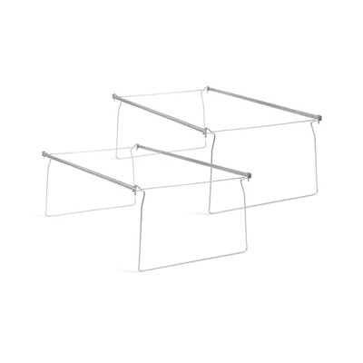 Smead Steel Hanging File Folder Frames, 2 Count, Gray, Adjustable Dept