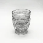 Set Of 2 Vintage Wexford American Cut Glass Custard Dessert Cup Bowl Fruit
