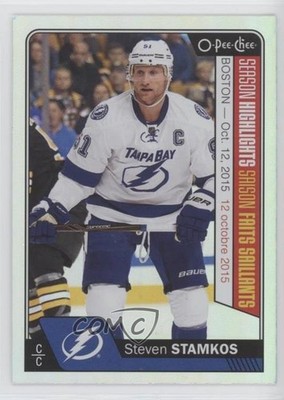 2016-17 O-Pee-Chee Season Highlights Rainbow Foil Steven Stamkos #604 b8c