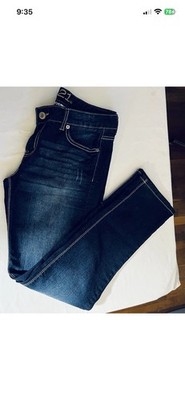 Ladies Rue 21 BlueJeans 11/12 Dark Blue Low Rise Skinny W 17 X30