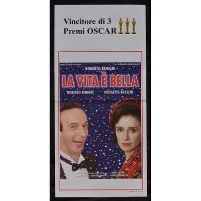 Locandina LA VITA E' BELLA Roberto Benigni Nicoletta Braschi B129