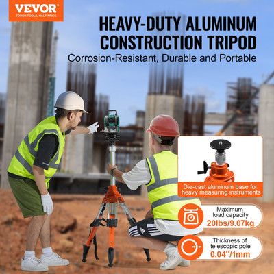 Laser Level Tripod Stand 5/8''-11 Thread 27.16-67.71 in Height Adjustment