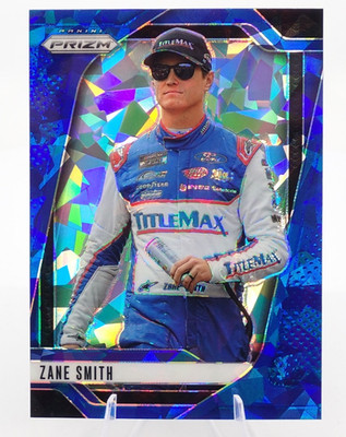 2025 Panini Racing Zane Smith Blue Cracked Ice Prizm Frontrow Motorsports No. 75