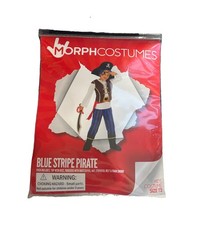 NEW Morphcostumes Blue Stripe Pirate Kids Halloween Costume Size T2