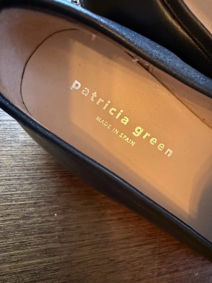 Mocassim feminino Patricia verde preto sola tamanho 7M feito na Espanha - Imagem 3 de 4