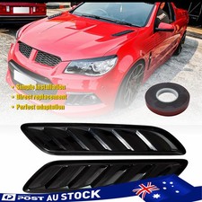 Pair of Gloss Black Bonnet Vents Stick On For Holden Commodore VF S/SS/SSV/SV6