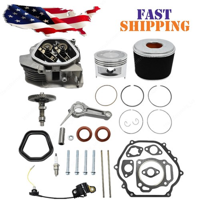 #ad New Cylinder Head Con Rod Camshaft Full Gasket Set For Honda GX390 13HP Engine $96.05