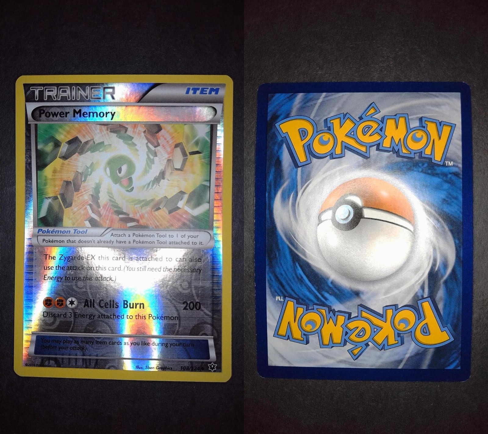 Power Memory 108/124 Uncommon Fates Collide Pokemon Reverse Holo Lightly Played