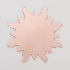 Copper Blanks Sunburst  1 1/4"  24ga Pkg Of 6