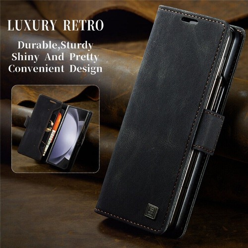 For Samsung Galaxy Z Fold 6 5 5G Case Leather Shockproof Stand Wallet Flip Cover - Picture 24 of 58