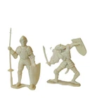 Medieval Knight vtg plastic toy figure 1960 britain marx mpc lot White Shield