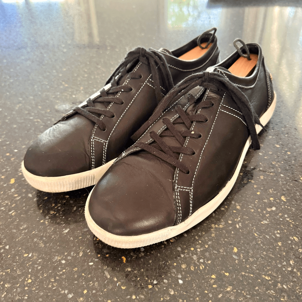Softinos by Fly London Black Leather Soft Leather Sneakers  display picture 2