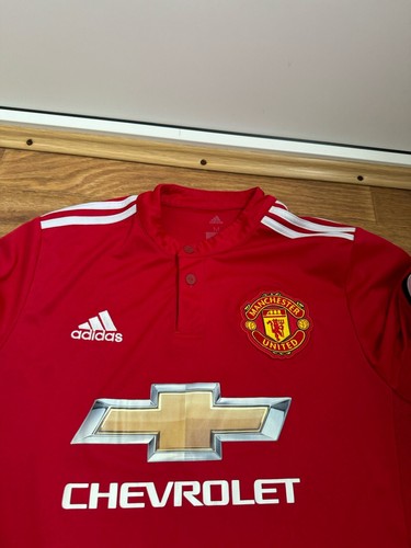 MANCHESTER UNITED FOOTBALL SHIRT JERSEY 2017/2018 ADIDAS SIZE MENS MEDIUM - Picture 2 of 6