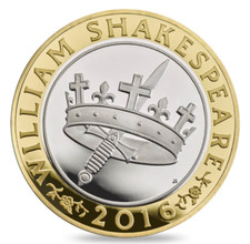 Two pounds William Shakespeare Histories 2016 Crown & Sod coin