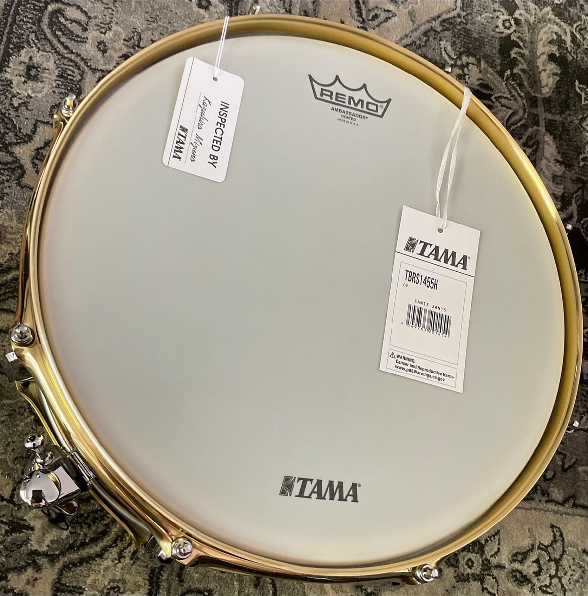 TAMA Star Reserve Hand Hammered Brass Snare Drum 14 x 5.5 in