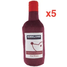 BARK BOX COSTCO KIRKLAND CABERNET SLOBBERON FINE WHINE STUFFED DOG TOY (QTY = 5)