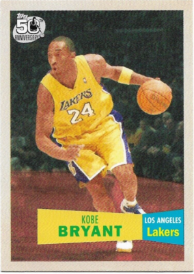 UNC Kobe Bryant 2007-08 Topps 50th Anniversary Retro 1957