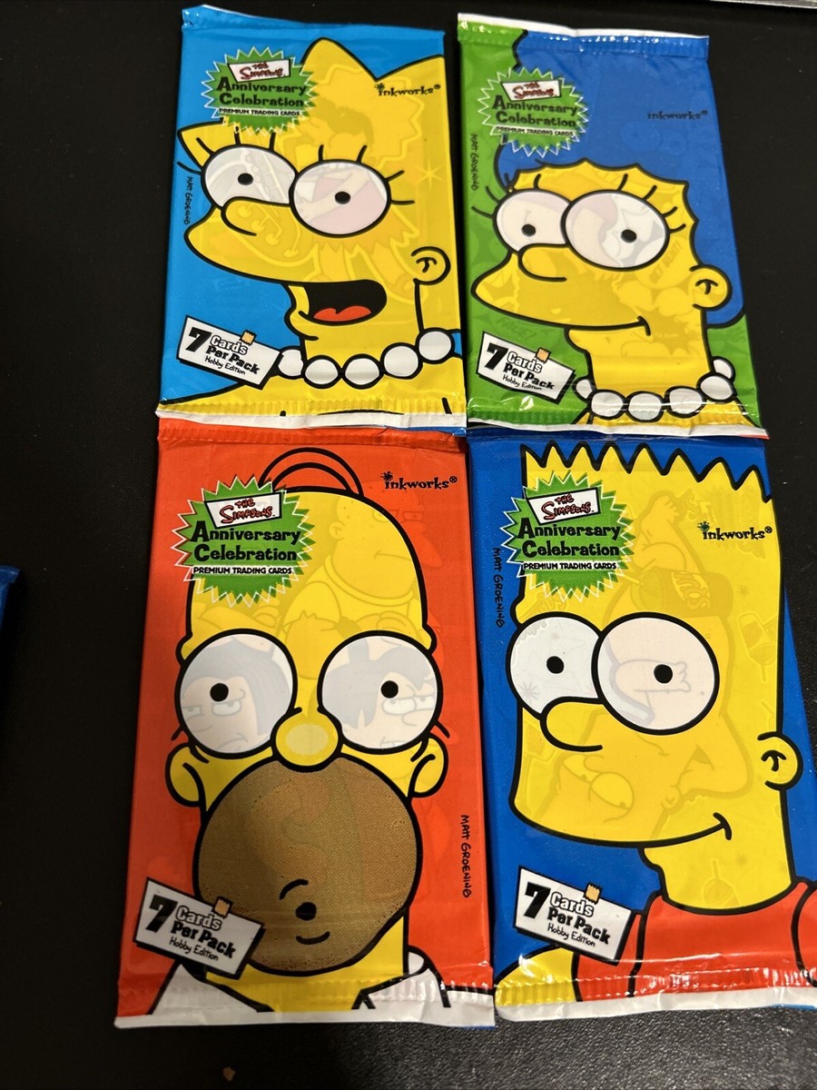 RARE 2000 The Simpsons Anniversary Trading Cards Factory Sealed 4 Artworks Set RARE 2000 The Simpsons Anniversary Trading Cards Factory Sealed 4 Artworks Set