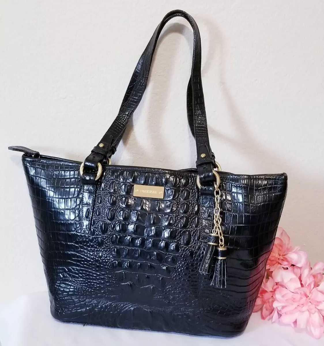 Brahmin black shop tote