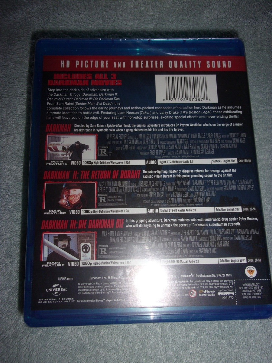 DARKMAN TRILOGY - BLU RAY-NEW AND SEALED!! | eBay
