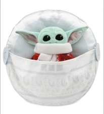New Disney Grogu Plush In Hover Pram - Star Wars Mandalorian 13 Inch 