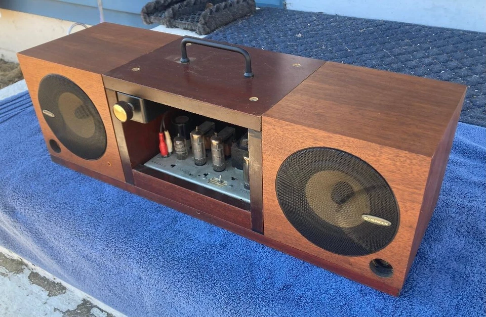 MAGNAVOX 8600 SE EL84 TUBO PORTÁTIL BLUETOOTH ESTÉREO CON ALTAVOCES ENCHUFE FASE AUDAX Foto 3 de 4