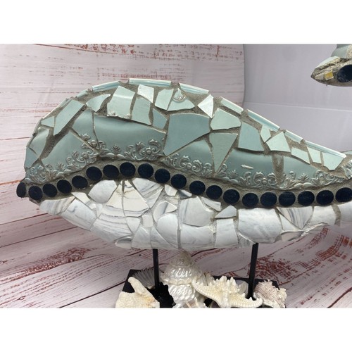The French Art of Mosaic ~ Embellished Whale Statue ~ Coastal Decor ~ - Picture 7 of 16