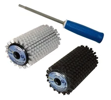 Ski ROTO Brush Set Axle and ballbearing-handle, horsehair and nylon brush.SKS-FK
