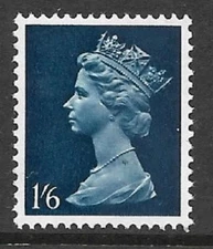 Sg 743Ev 1/6 Pre-decimal Machin with Greenish-Blue Omitted - UNMOUNTED MINT
