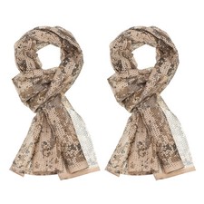 2Pcs 63"x20" Camouflage Netting Camo Scarf Veil Desert Scarves Desert Digital