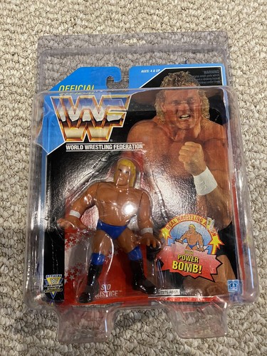 SID JUSTICE WWF 1993 Hasbro series 5 Blue Card USA...