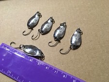 5 x fishing Spoon style metal spinners single hook Trout Perch Chub Lure. ?????