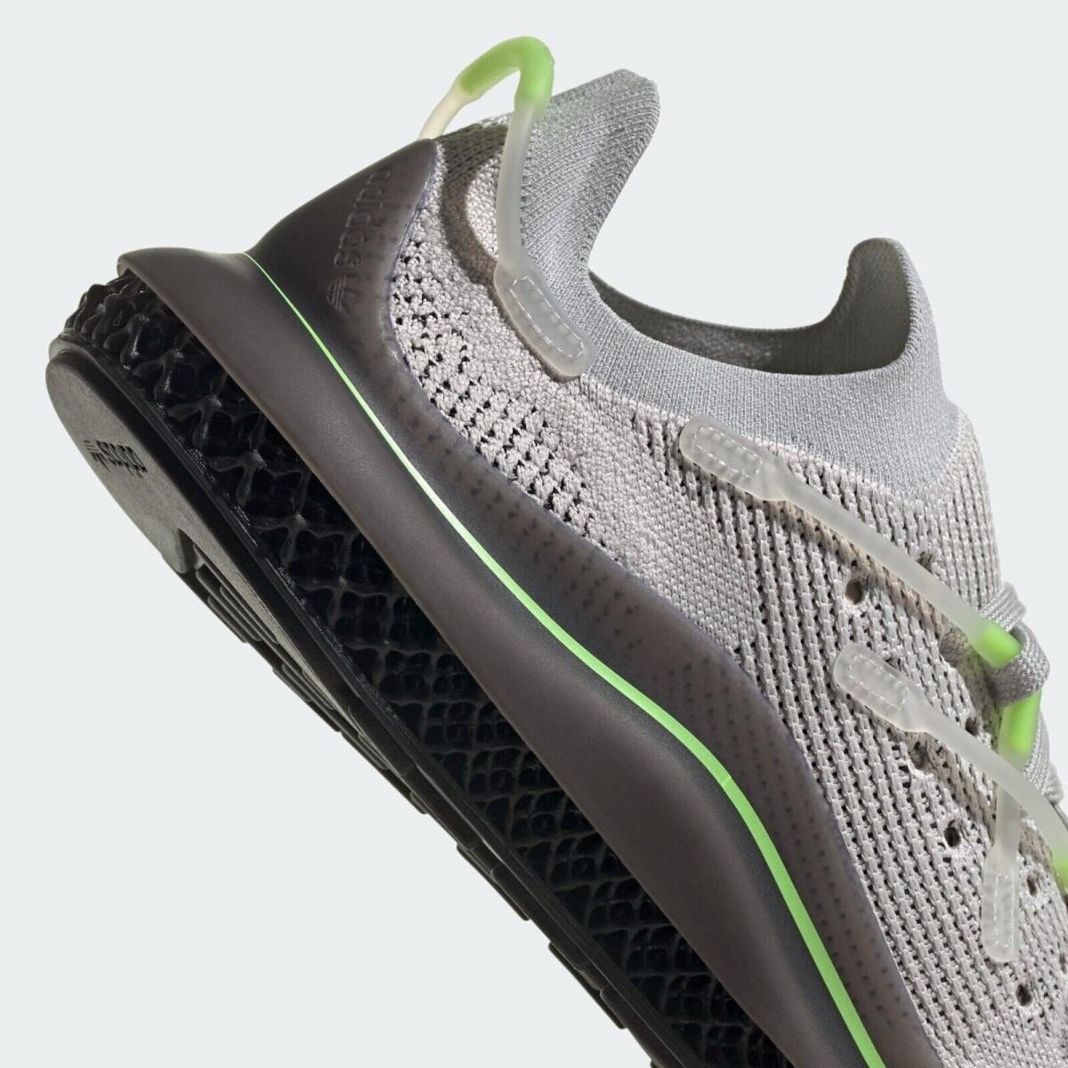 Size 11 ADIDAS 4D FUSION PRIMEKNIT H04511 GREY GREEN RUNNING SHOES SNEAKERS MENS ADIDAS 4D FUSION PRIMEKNIT GREY + GREEN RUNNING SNEAKERS  main image 2