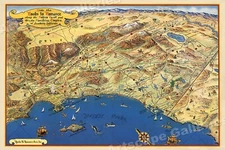 So California 1953 Roads to Romance Historic Map - 16x24