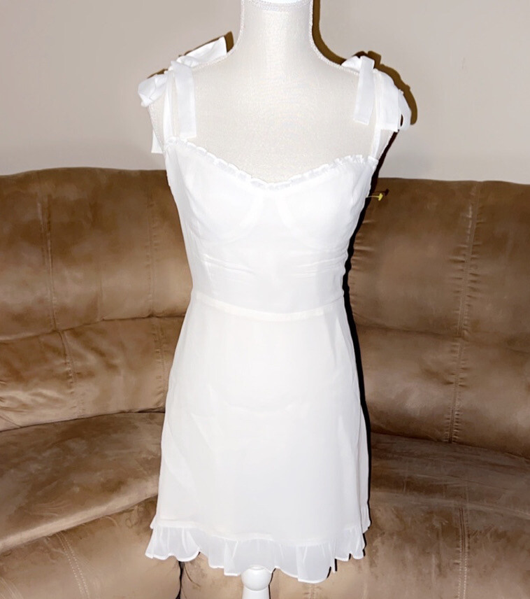 REFORMATION Christine Dress In Ivory SZ 10P | eBay